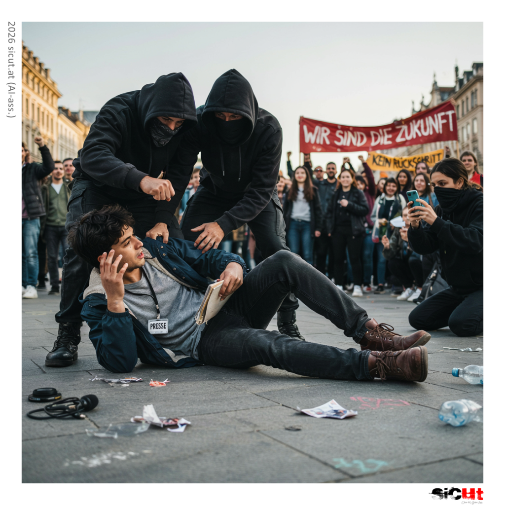 Die Revolution frisst den Presseausweis